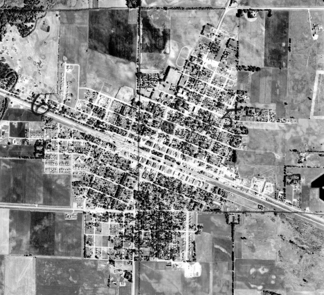 Aerial view, Benson Minnesota, 1955