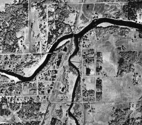Aerial view. Bigfork Minnesota, 1947