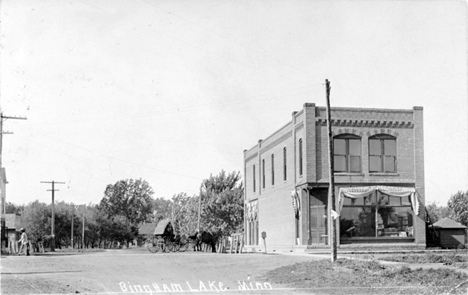 Street scene, Bingham Lake Minnesota, 1914