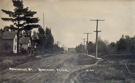 Residence Street, Braham Minnesota, 1913