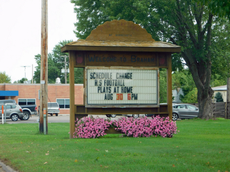 City annoucement board, Braham Minnesota, 2018