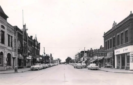 Street scene, Canby Minnesota, 1950's