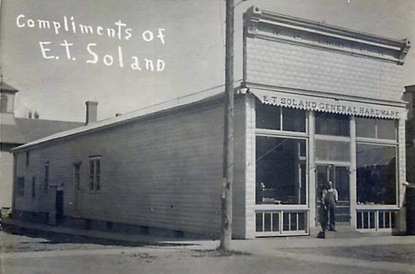 ET Solano General Hardware Store, Canton Minnesota, 1910's?