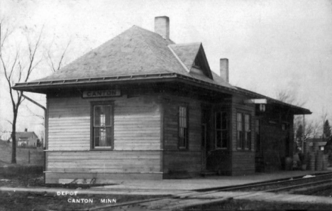 CM&StP Railroad Depot, Canton, Minnesota, 1908