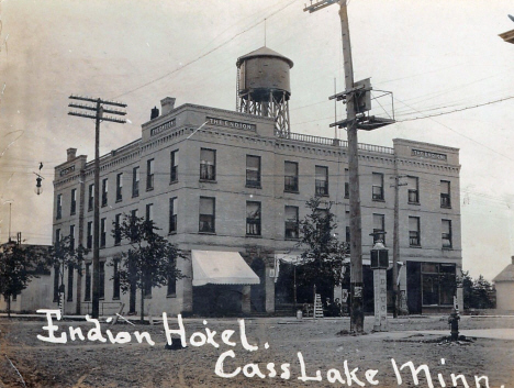Endion Hotel, Cass Lake Minnesota, 1908