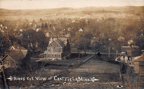 Birds eye view of Chatfield Minnesota, 1910