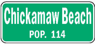 Chickamaw Beach Minnesota population sign