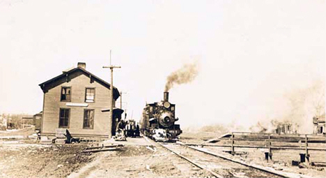 Railroad depot, Clarkfield Minnesota, 1910