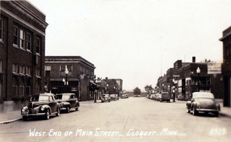 West End of Main Street, Cloquet Minnesota, 1940's