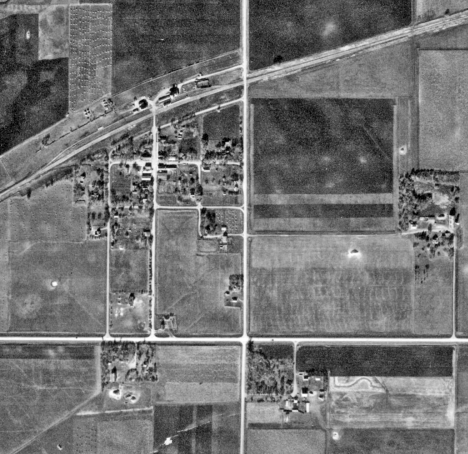 Aerial view, Cobden Minnesota, 1939