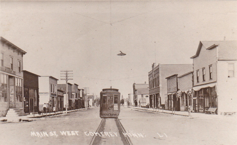 Main Street West, Comfrey Minnesota, 1917