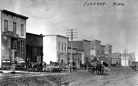 Street scene, Comfrey Minnesota, 1905
