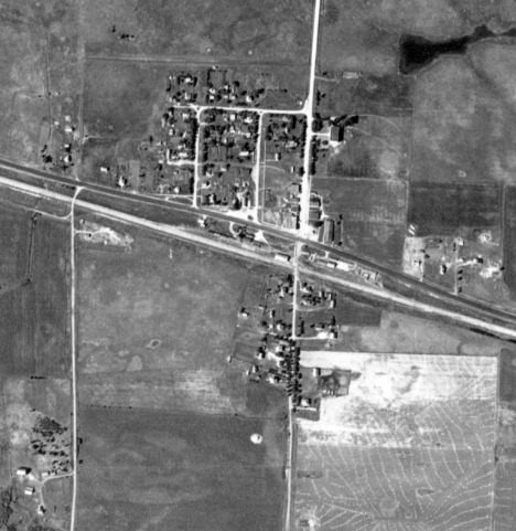 Aerial view, Correll Minnesota, 1938