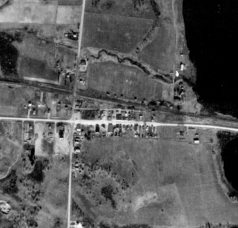 Aerial view, Cromwell Minnesota, 1939