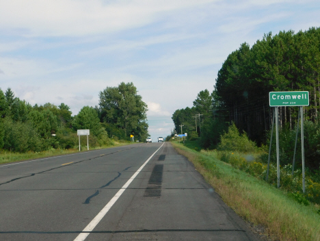 Population sign on State Highway 210, Cromwell Minnesota, 2018