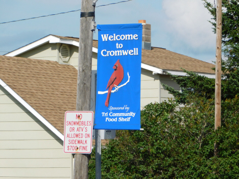 Street sign, Cromwell Minnesota, 2018