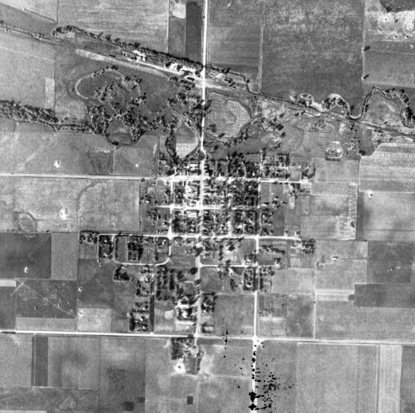 Aerial view, Currie Minnesota, 1938