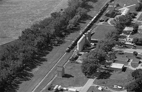 Aerial view, Elevator, Danvers Minnesota, 1972