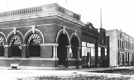 Bank of Dawson, north end of Main, Dawson Minnesota, 1918