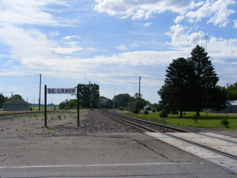 Railroad tracks, De Graff Minnesota, 2014