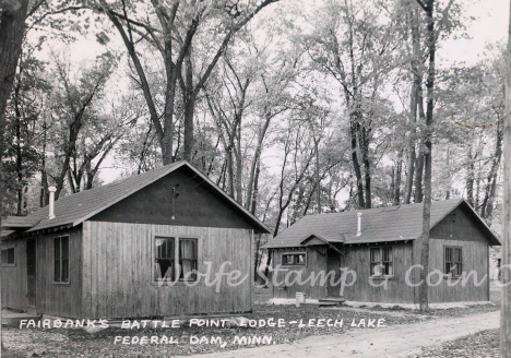 Fairbank's Battle Point Lodge, Federal Dam Minnesota, 1950's