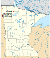 Location of Minnie Township Minnesota