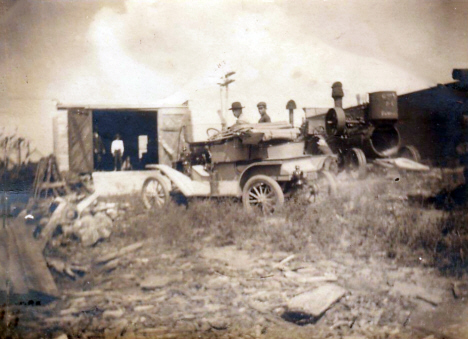 First Car Repair Shop in Frazee Minnesota, 1909