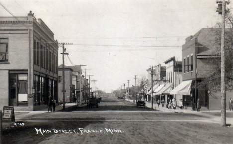 Main Street, Frazee Minnesota, 1915