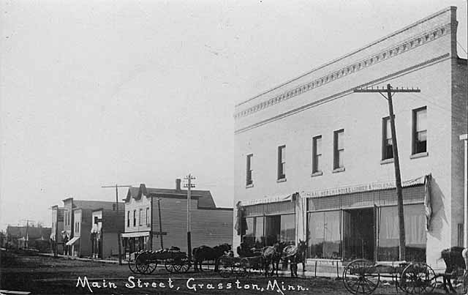 Main Street, Grasston Minnesota, 1910