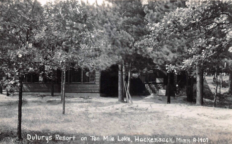 Dulury's Resort on Ten Mile Lake, Hackensack Minnesota, 1936