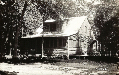 Main Lodge at Sleepy Hollow Lodge on Woman Lake, Hackensack Minnesota, 1935