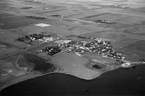 Aerial view, Hadley Minnesota, 1969