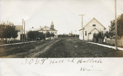 Street scene, Hallock Minnesota, 1907
