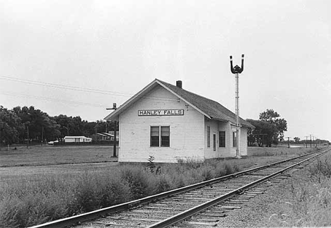 Great Northern Railroad Depot, Hanley Falls Minnesota, 1972