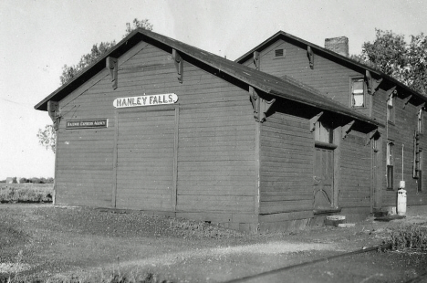 Minneapolis and St. Louis Railroad Depot, Hanley Falls Minnesota, 1930's