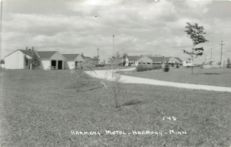 Harmony Motel, Harmony Minnesota, 1950's