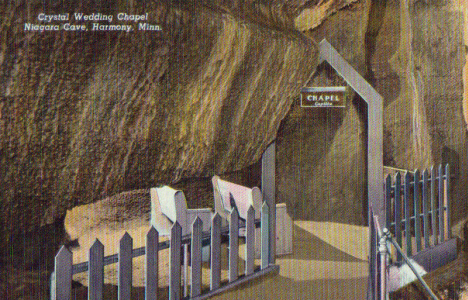 Crystal Wedding Chapel, Niagara Cave, Harmony Minnesota, 1953