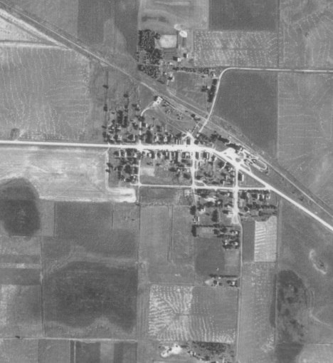 Aerial view, Hazel Run Minnesota, 1938