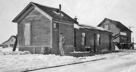 Great Northern depot, Henriette Minnesota, 1910's