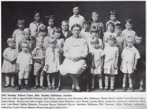 Sunday School Class, Free Methodist Church, Henriette Minnesota, 1932
