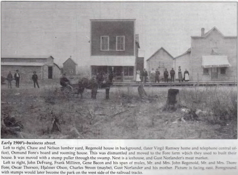 Street scene, Cornell Minnesota (previous name of Henriette), early 1900's