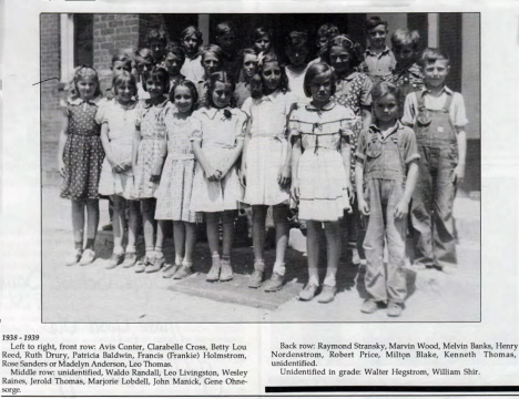Students at Henriette School, Henriette Minnesota, 1938-1939