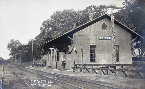 C.M.& STP. RR. Depot, Hokah Minnesota, 1910's