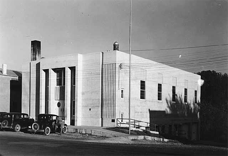 Exterior of the Hokah Community Building, Hokah Minnesota, 1940