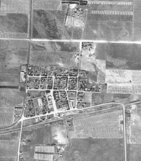 Aerial view, Holloway Minnesota, 1938