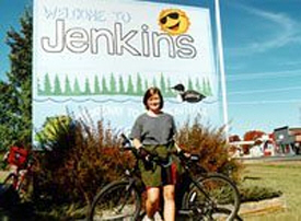 Welcome sign, Jenkins Minnesota