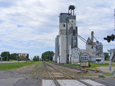 Railroad tracks and grain elevator, Kandiyohi Minnesota, 2014