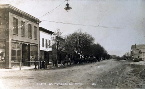 Front Street, Kerkhoven Minnesota, 1910's