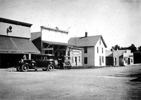 Street scene, Kerkhoven Minnesota, 1930