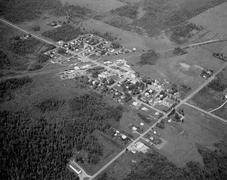 Aerial view, Kettle River Minnesota, 1970